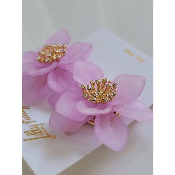 🌺 LILLY PULITZER Oversized Orchid Garden Earrings NEW WITH GIFT BAG - Picture 7 of 14